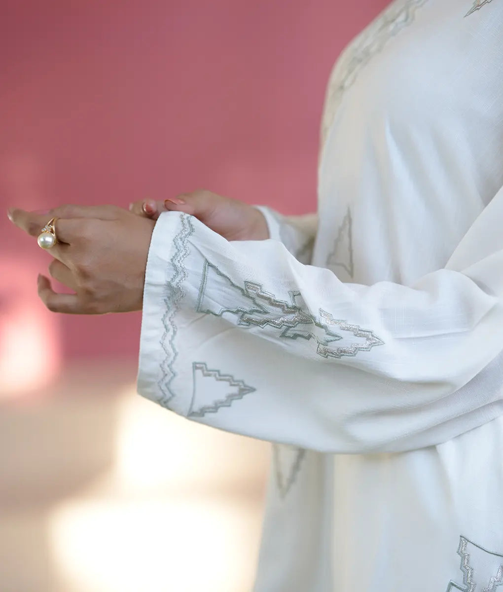 Pure Elegance White Embroidered Ensemble By Winara