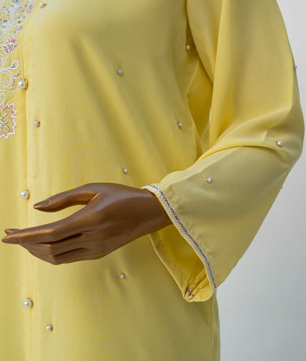 Embroidered Textured Georgette Suit by Winara