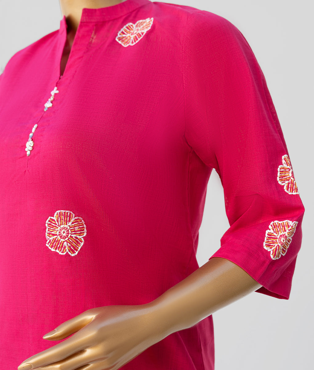 Embroidered Cotton Fabric Suit by Winara