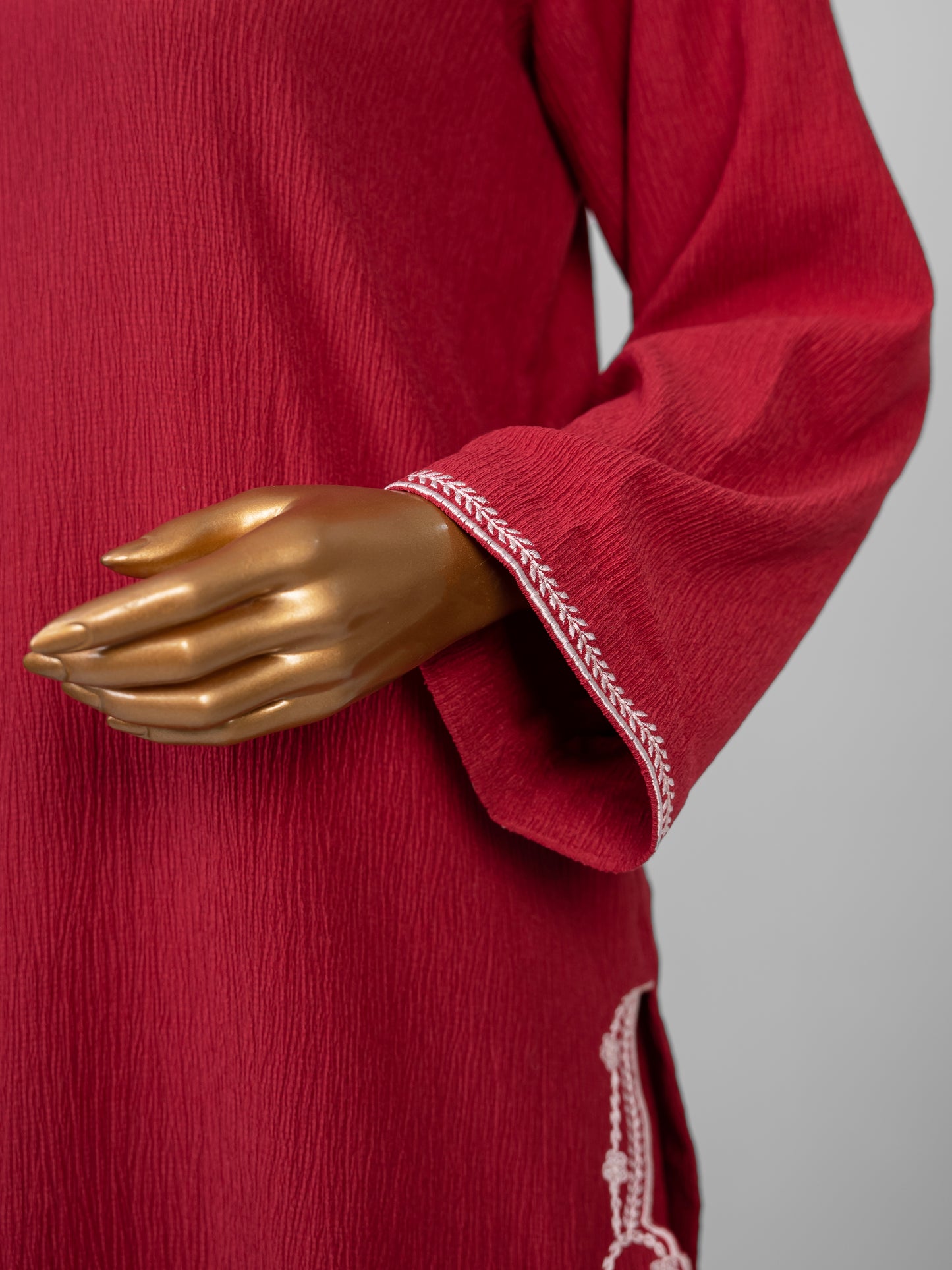 2 Piece Dark Pink Embroidered Co-Ord Set by Winara