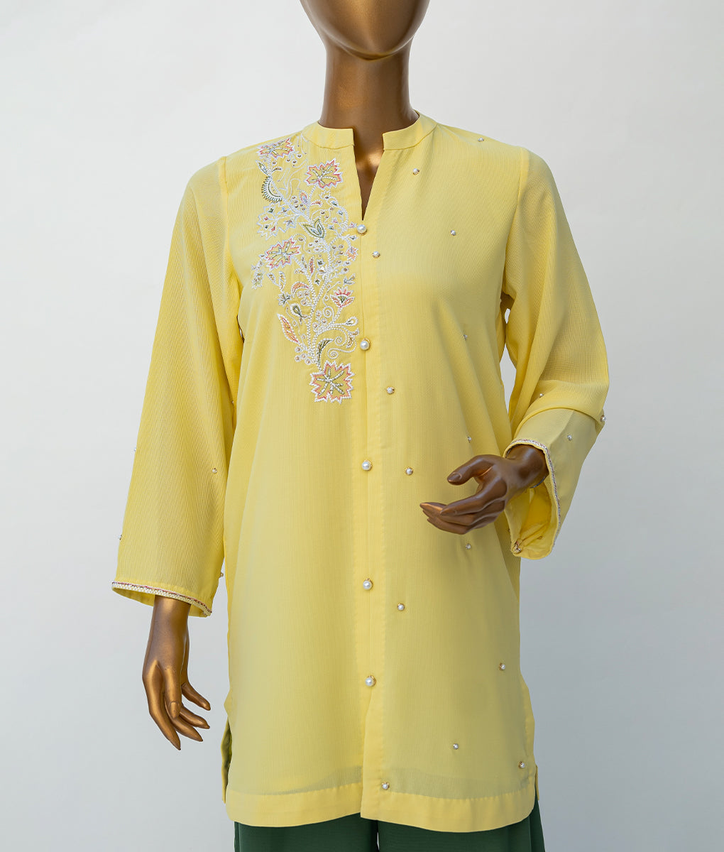 Embroidered Textured Georgette Suit by Winara
