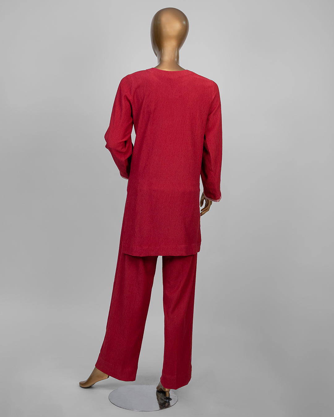 2 Piece Dark Pink Embroidered Co-Ord Set by Winara