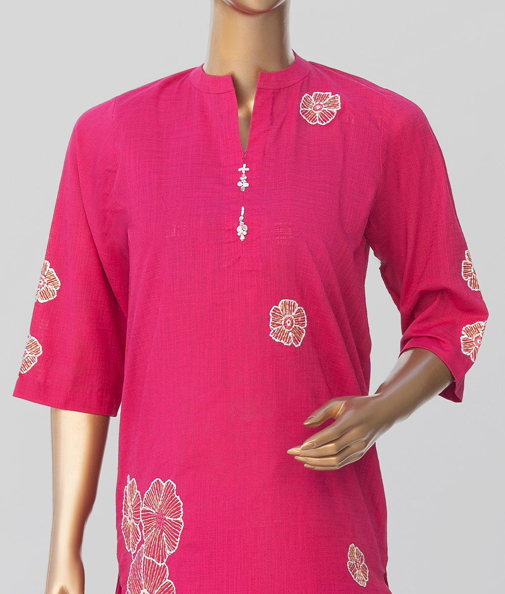 Embroidered Cotton Fabric Suit by Winara