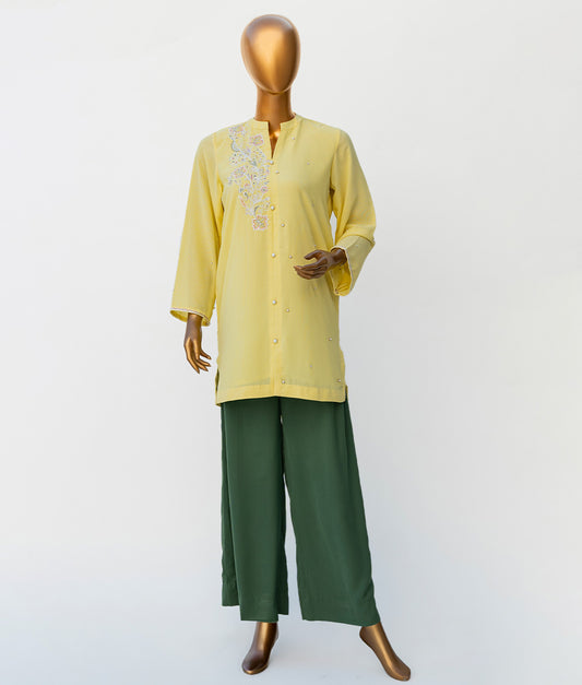 Embroidered Textured Georgette Suit by Winara