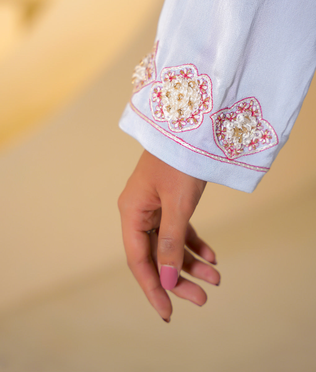 2 Piece Powder Blue Embroidered Suit By Winara