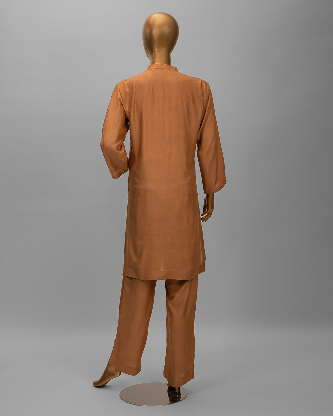 2 Piece Caramel Brown Embroidered Co-Ord Set by Winara