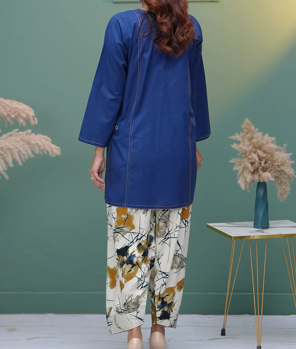Blue Co-ord with Abstract Print By Winara