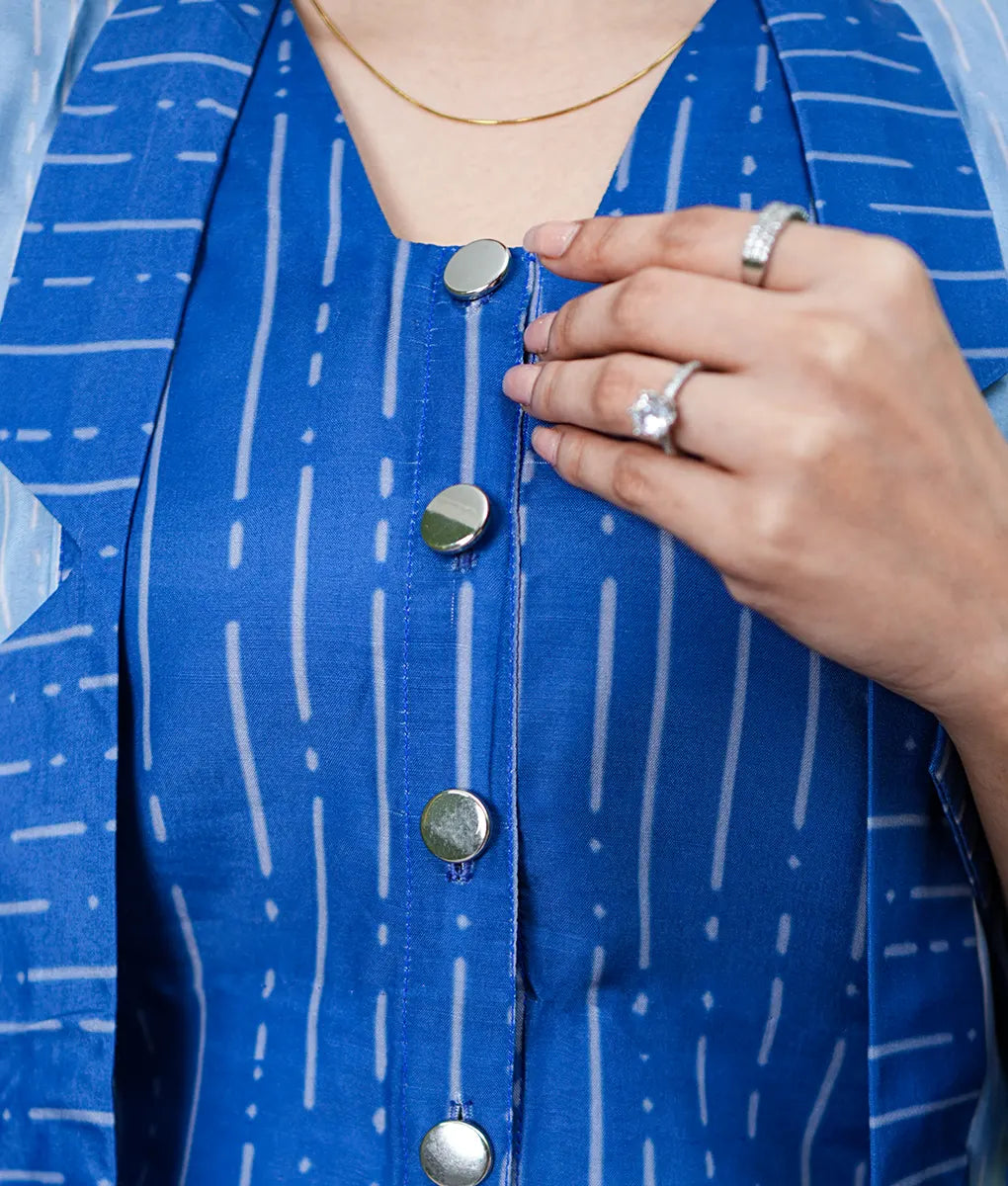 Blue Ombre Ensemble with Ruffle Detail By Winara