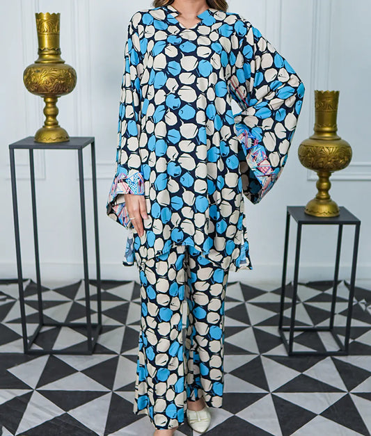 Blue and White Abstract Printed Essential Pret by Winara