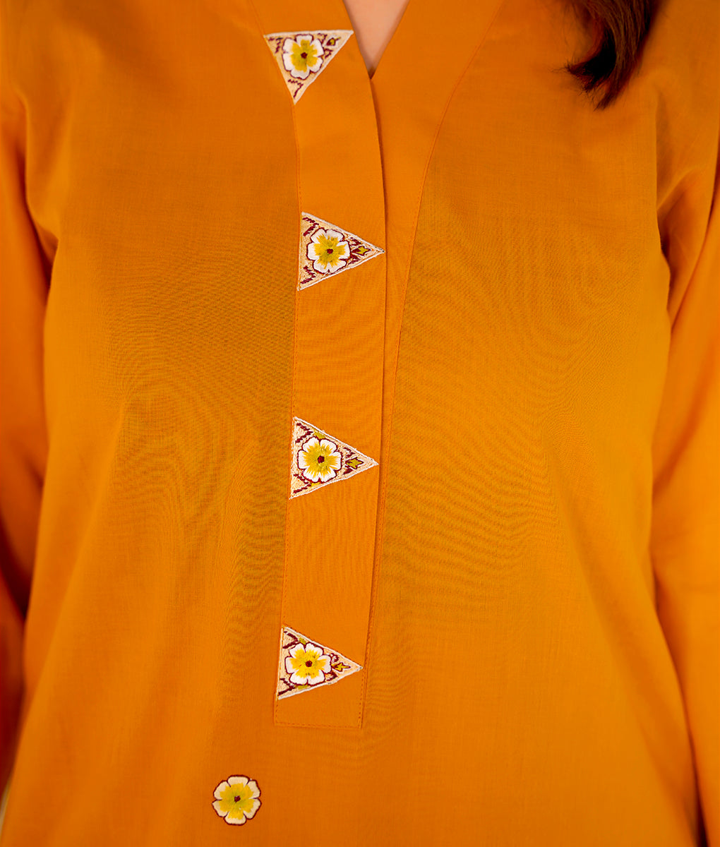 2 Piece Mustard Embroidered Suit By Winara