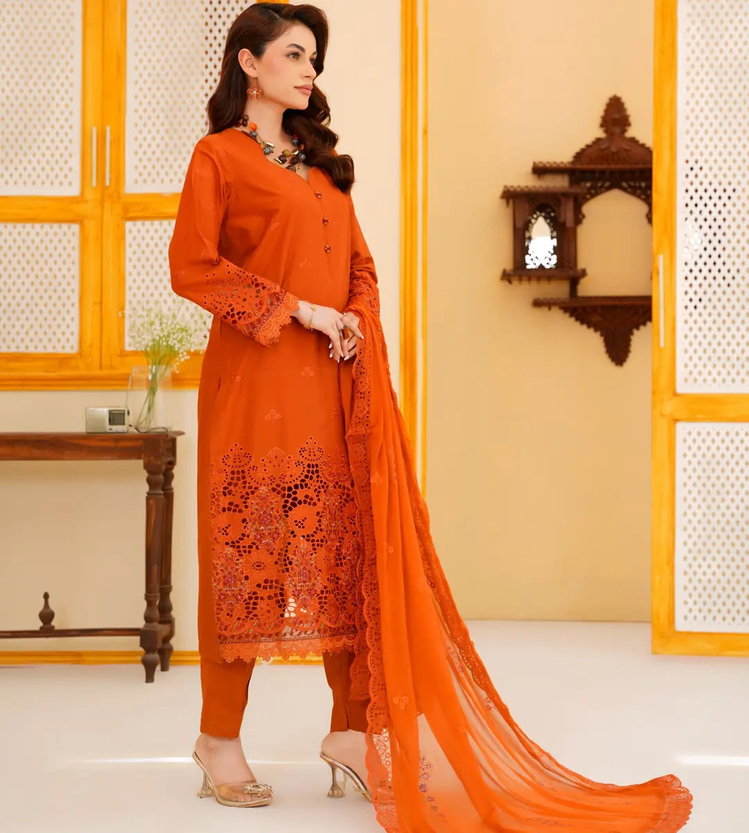 Embroidered Lace Detailed Lawn Cotton Suit by Winara