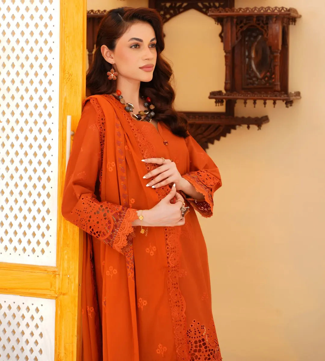 Embroidered Lace Detailed Lawn Cotton Suit by Winara
