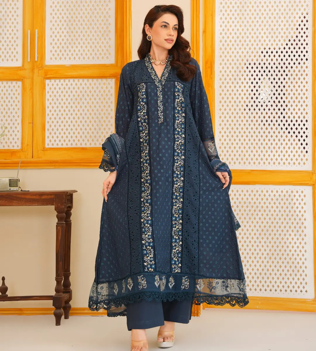 Embroidered Lawn Cotton Suit by Winara