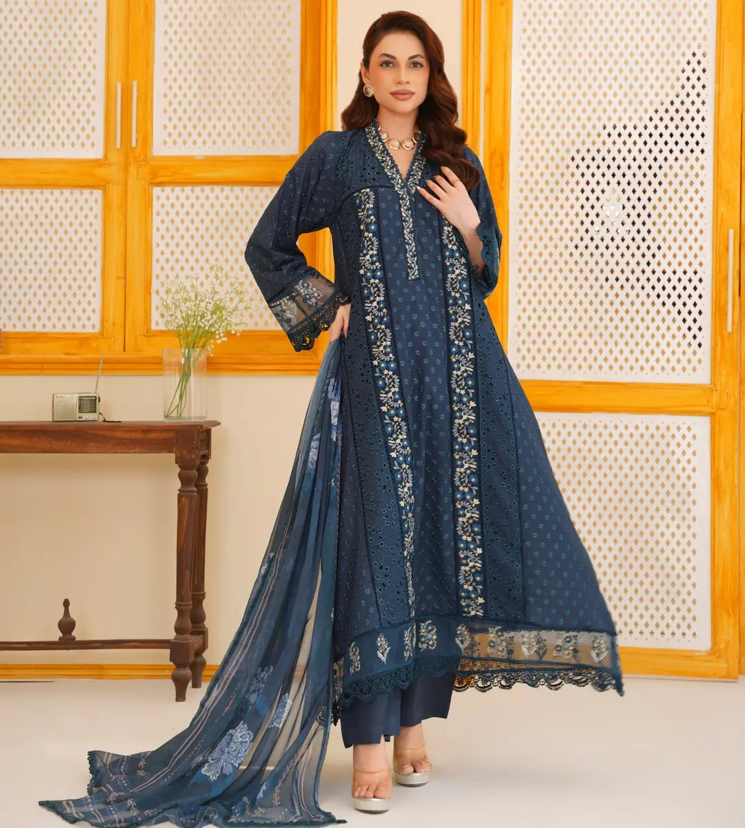Embroidered Lawn Cotton Suit by Winara