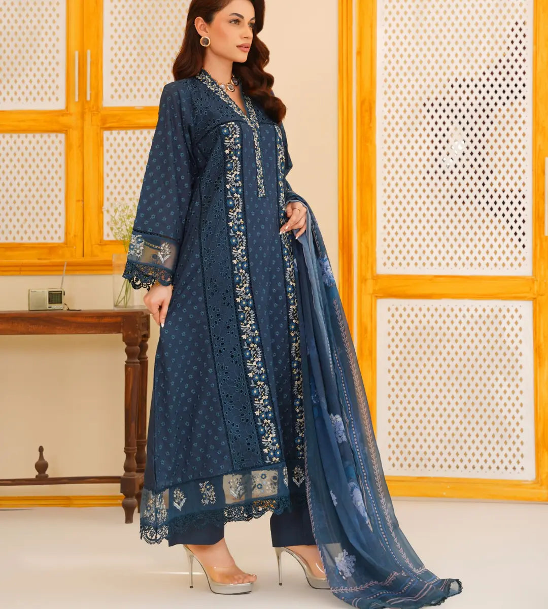 Embroidered Lawn Cotton Suit by Winara