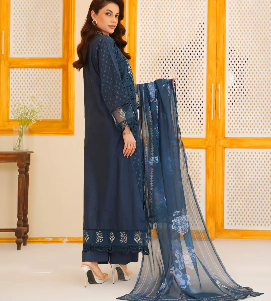Embroidered Lawn Cotton Suit by Winara
