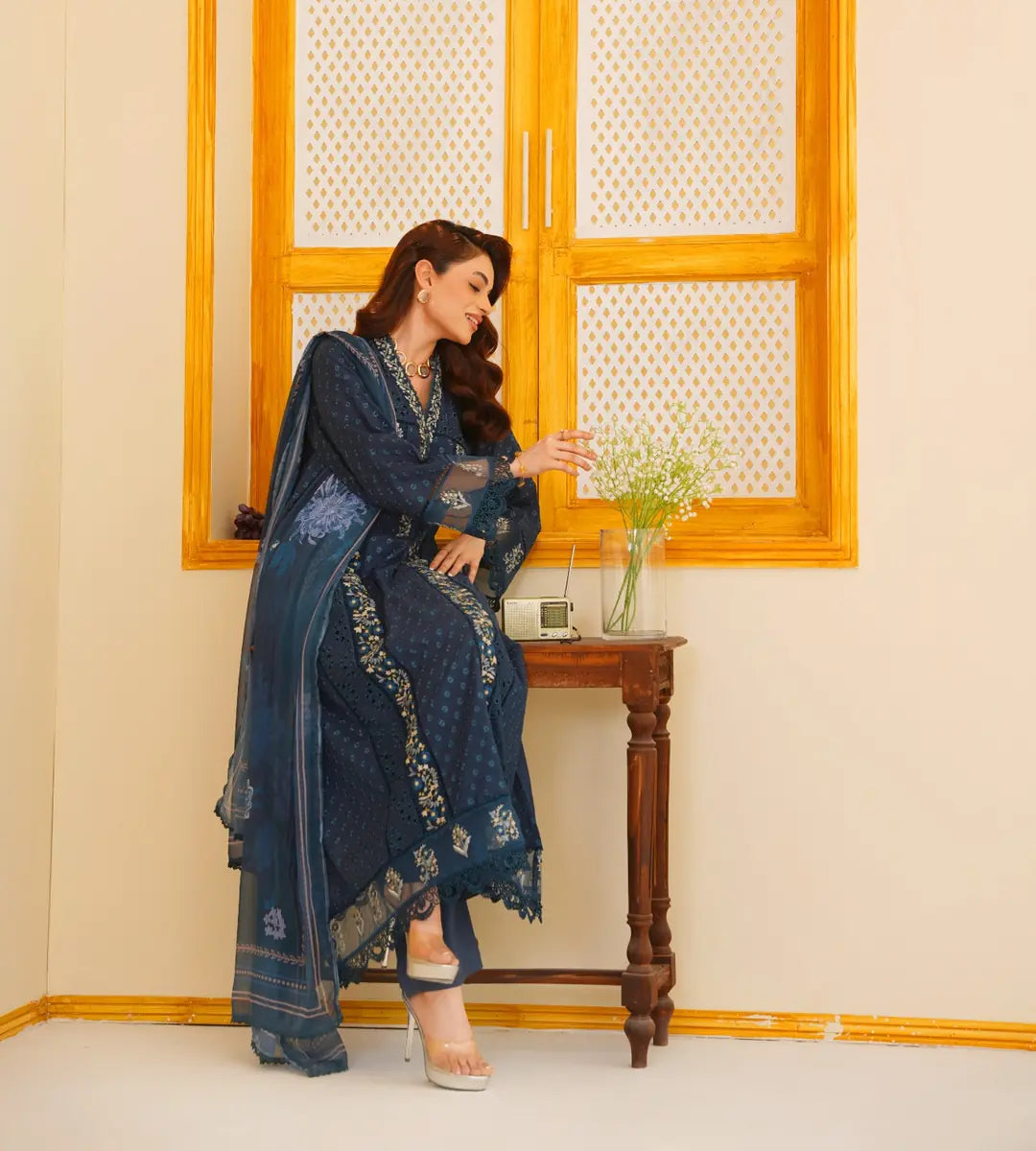 Embroidered Lawn Cotton Suit by Winara