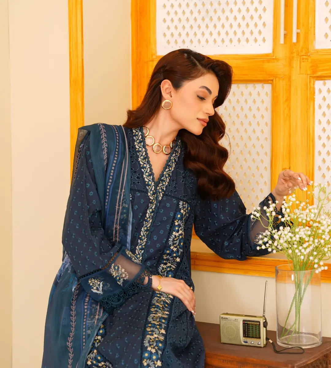 Embroidered Lawn Cotton Suit by Winara