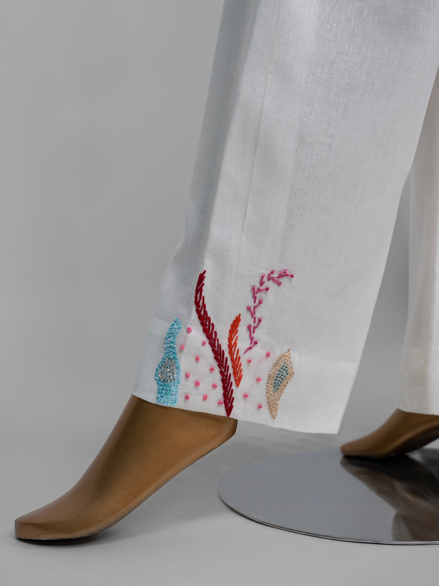 Embroidered Self Cotton Suit by Winara