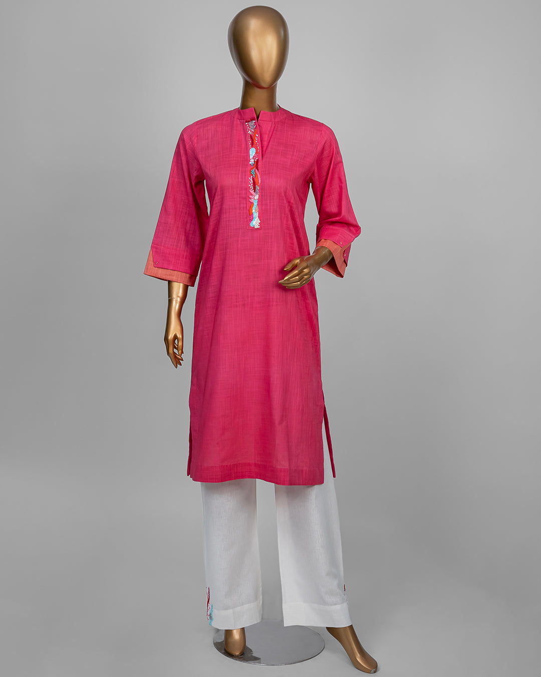 Embroidered Self Cotton Suit by Winara