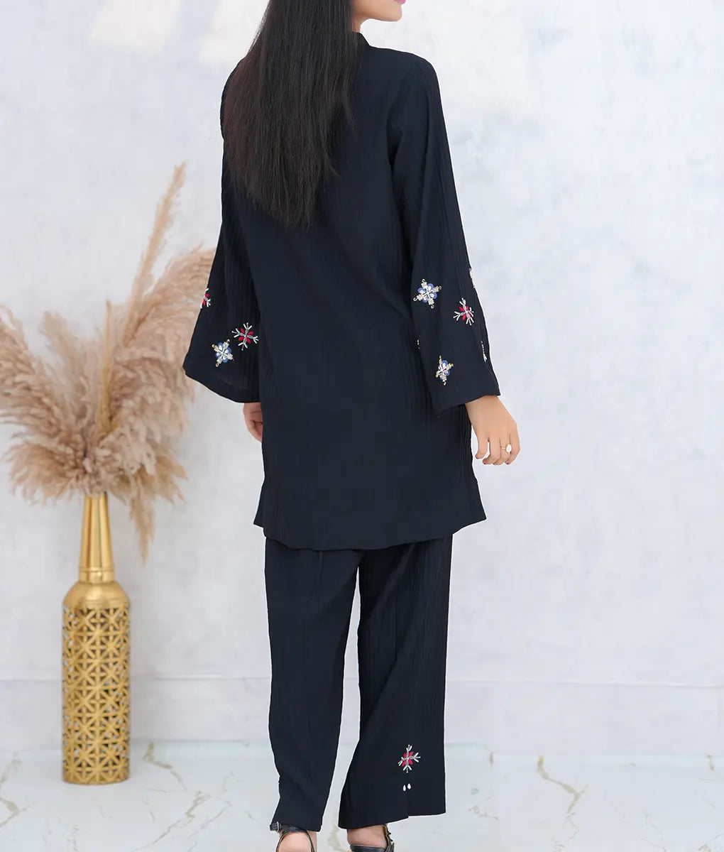 Hand-Embellished Black Co-Ord Set by Winara