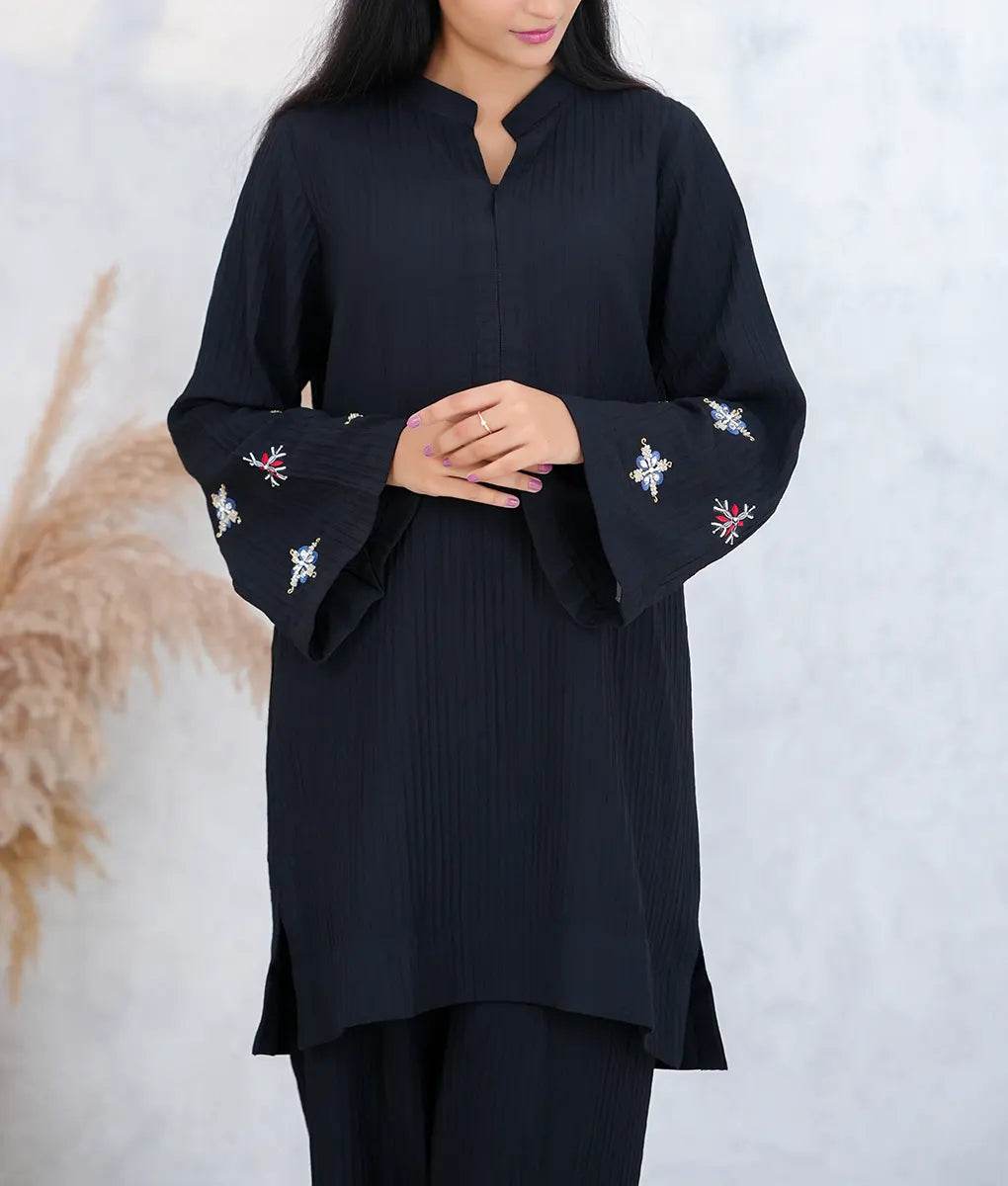 Hand-Embellished Black Co-Ord Set by Winara