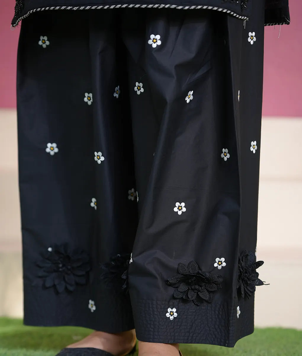 Midnight Black Floral Embroidered Suit By Winara