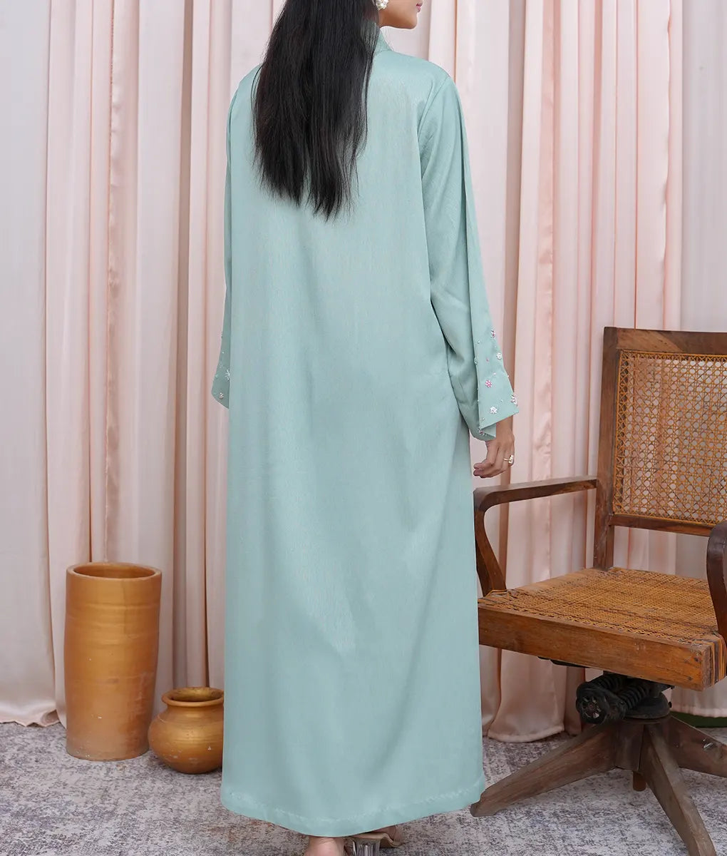 Mint Green Hand-Embroidered Set by Winara