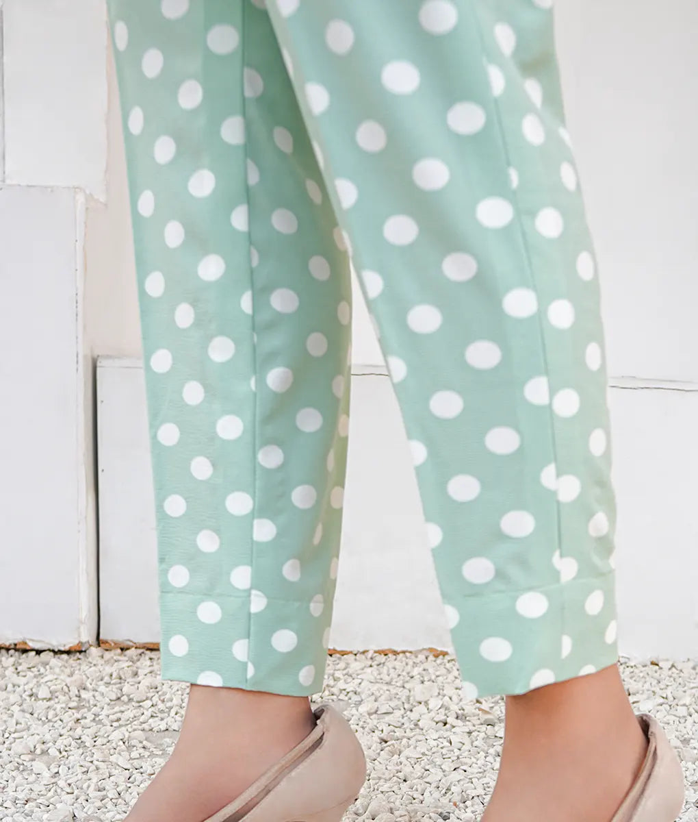 Mint Green Polka Dot with Floral Essential Pret by Winara