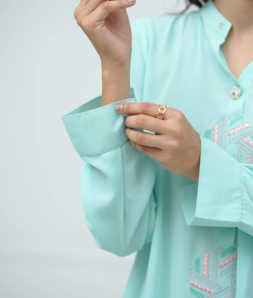 Mint Luxe Embroidered Co-ord By Winara