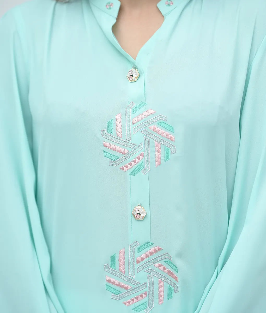 Mint Luxe Embroidered Co-ord By Winara