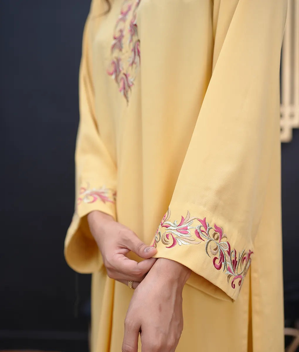 Mustard Yellow Embroidered Co-ord By Winara