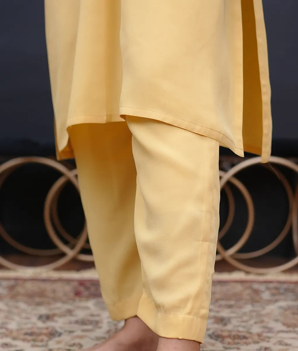 Mustard Yellow Embroidered Co-ord By Winara