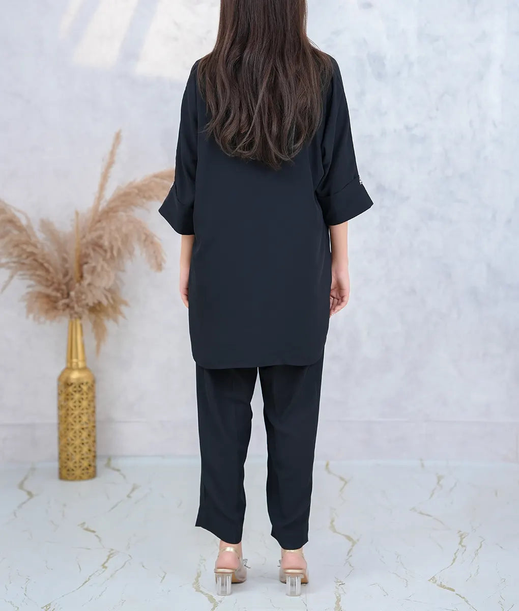 Embroidered Textured Georgette Suit by Winara