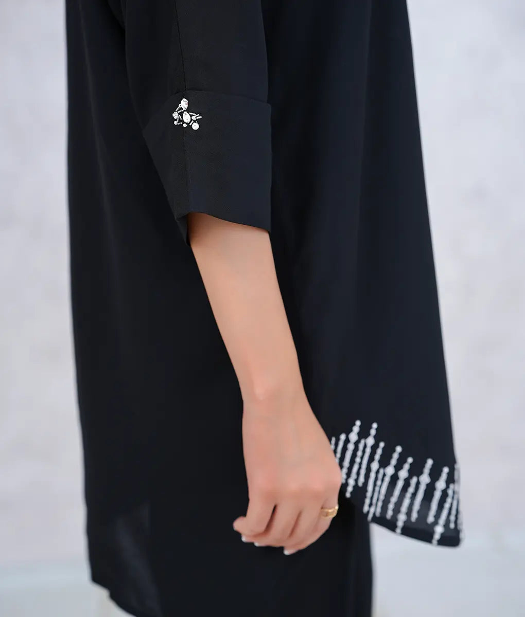 Embroidered Textured Georgette Suit by Winara