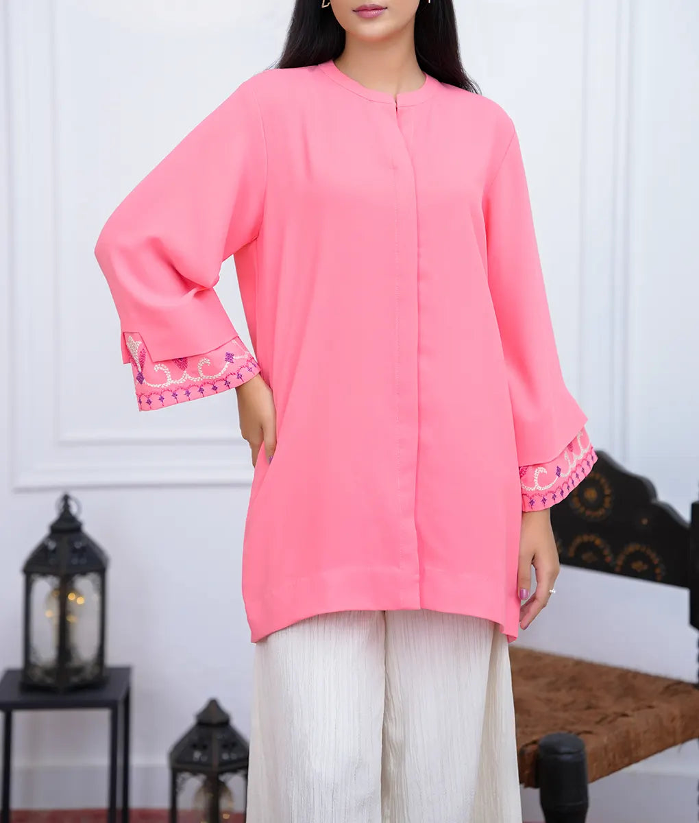 Stitched Embroidered Textured Georgette 2 Piece by Winara