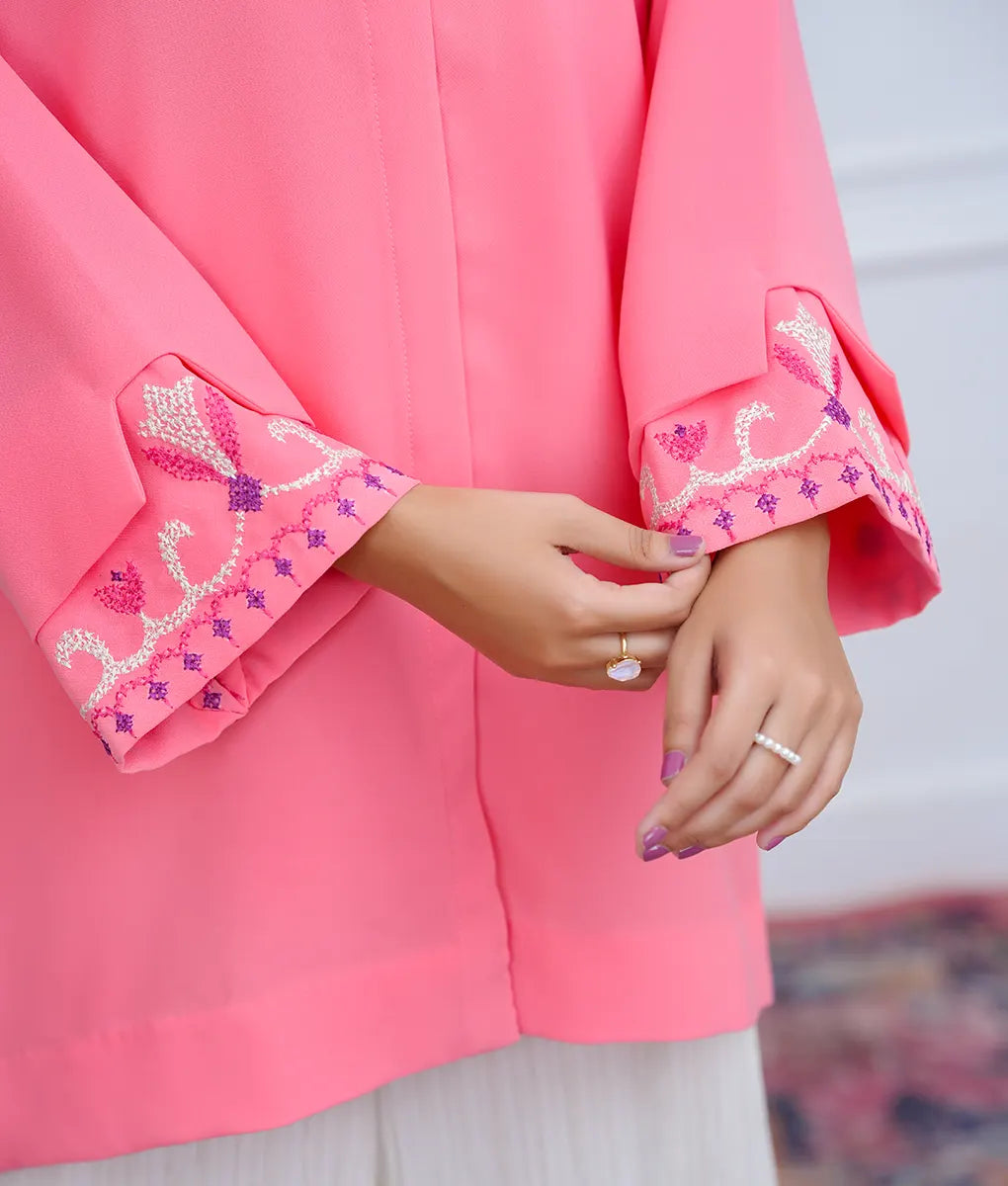 Stitched Embroidered Textured Georgette 2 Piece by Winara