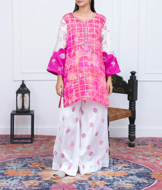 Printed Mulberry Silk Suit by Winara
