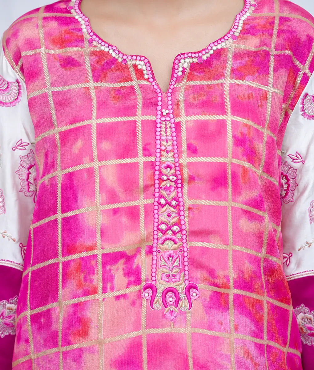 Printed Mulberry Silk Suit by Winara