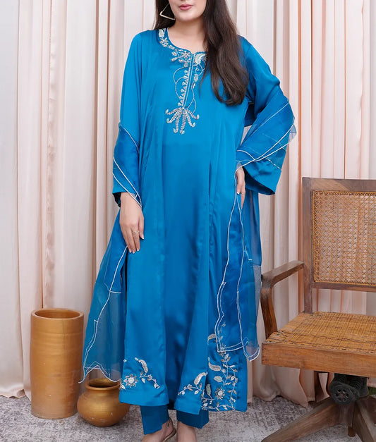 Blue Embroidered Ensemble by Winara
