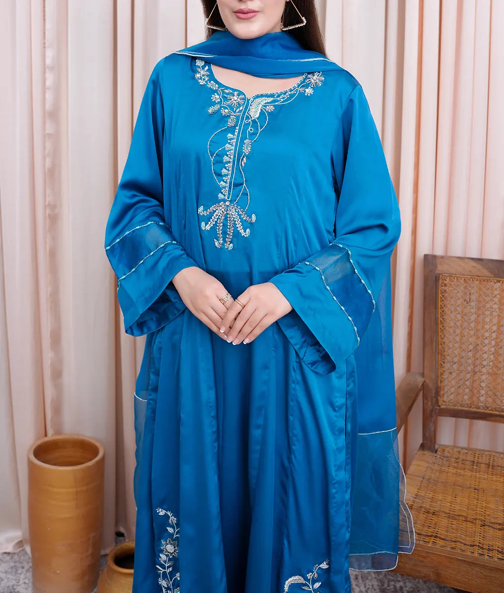 Blue Embroidered Ensemble by Winara