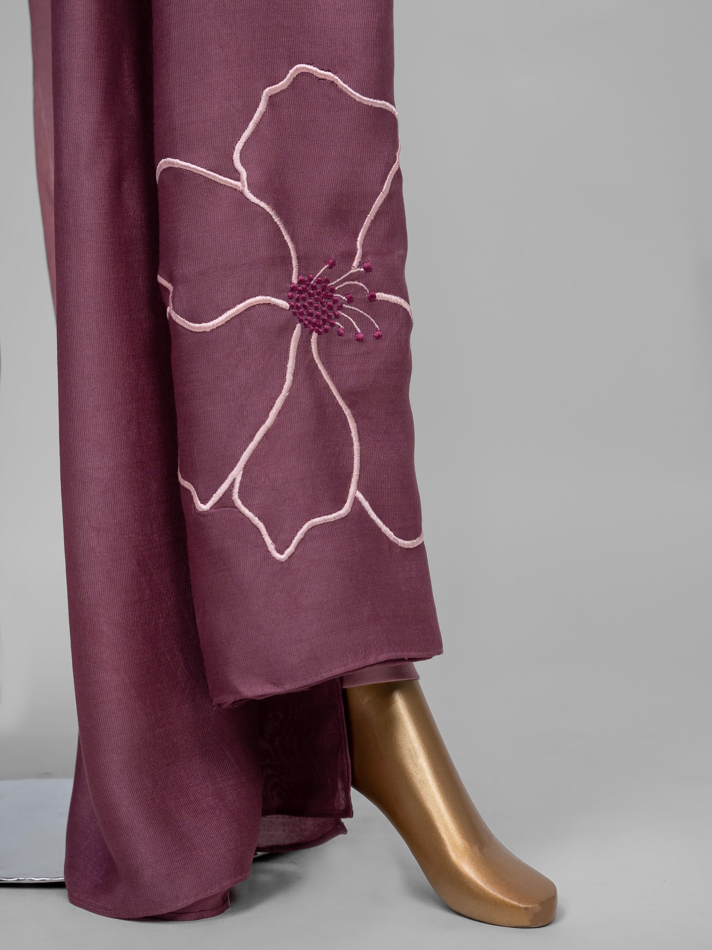 3-Piece Tea Pink Embroidered Suit by Winara