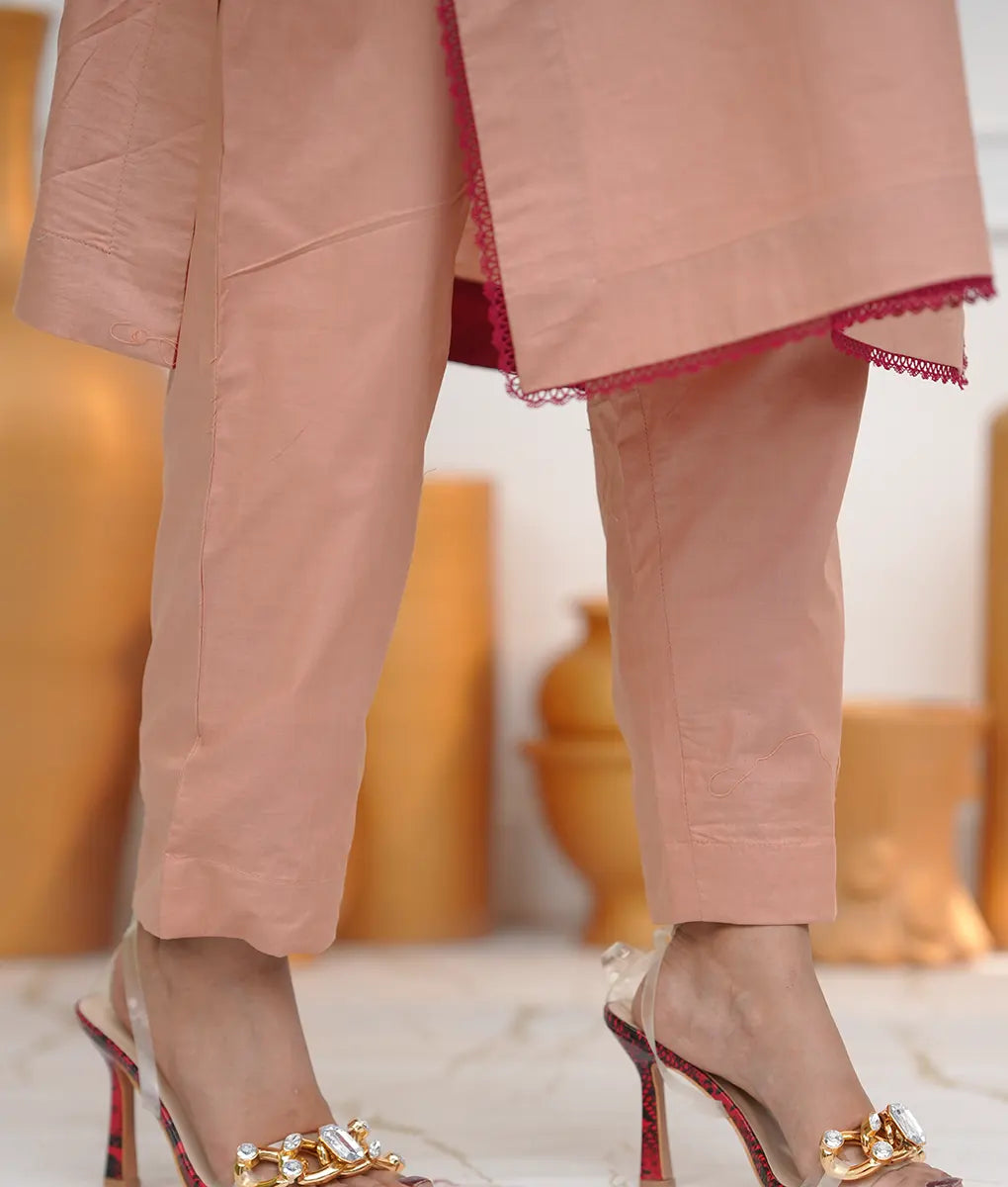 Rose Allure Embroidered Peach Suit By Winara