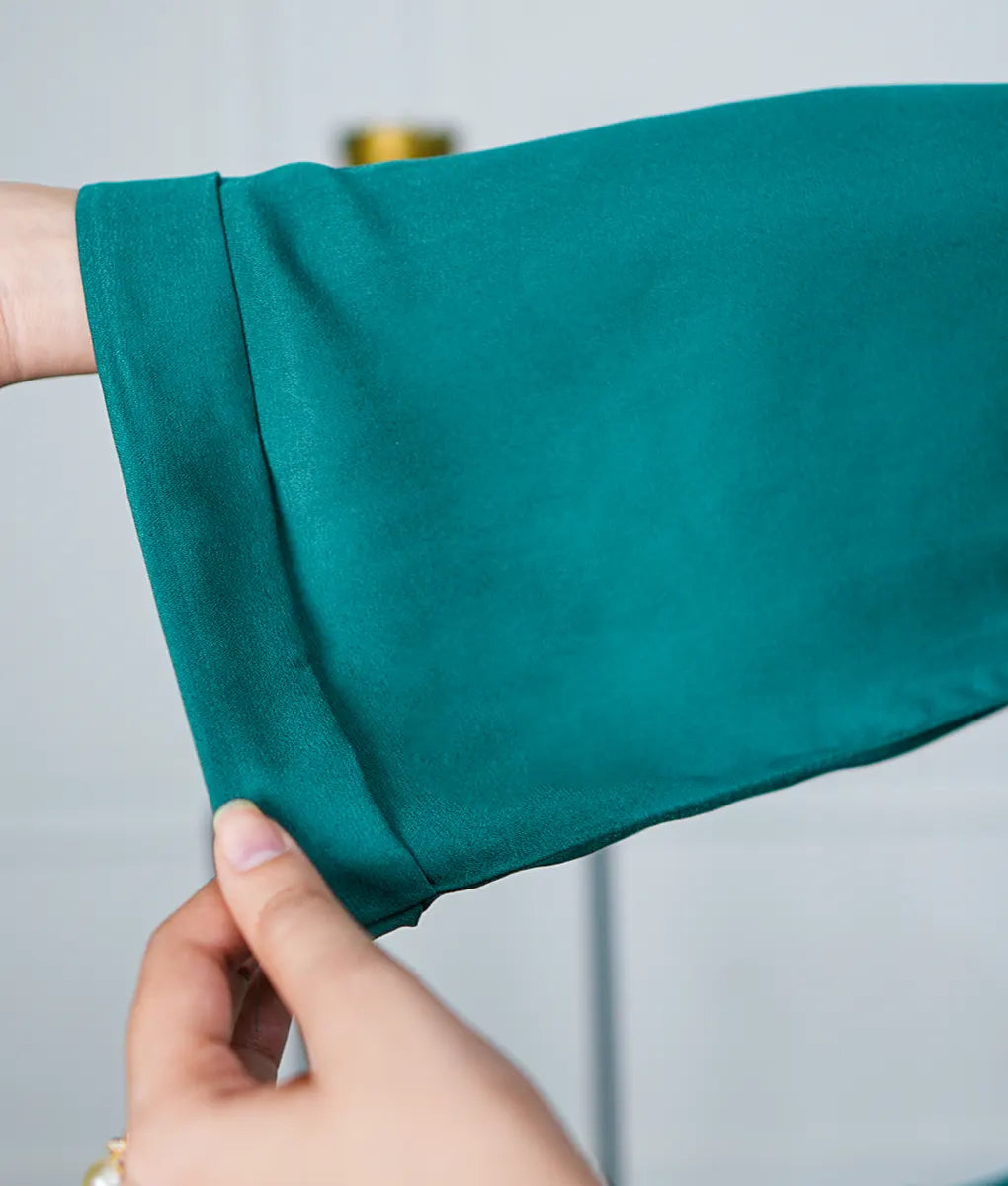 Solid Green Minimalist Co-Ord Set by Winara