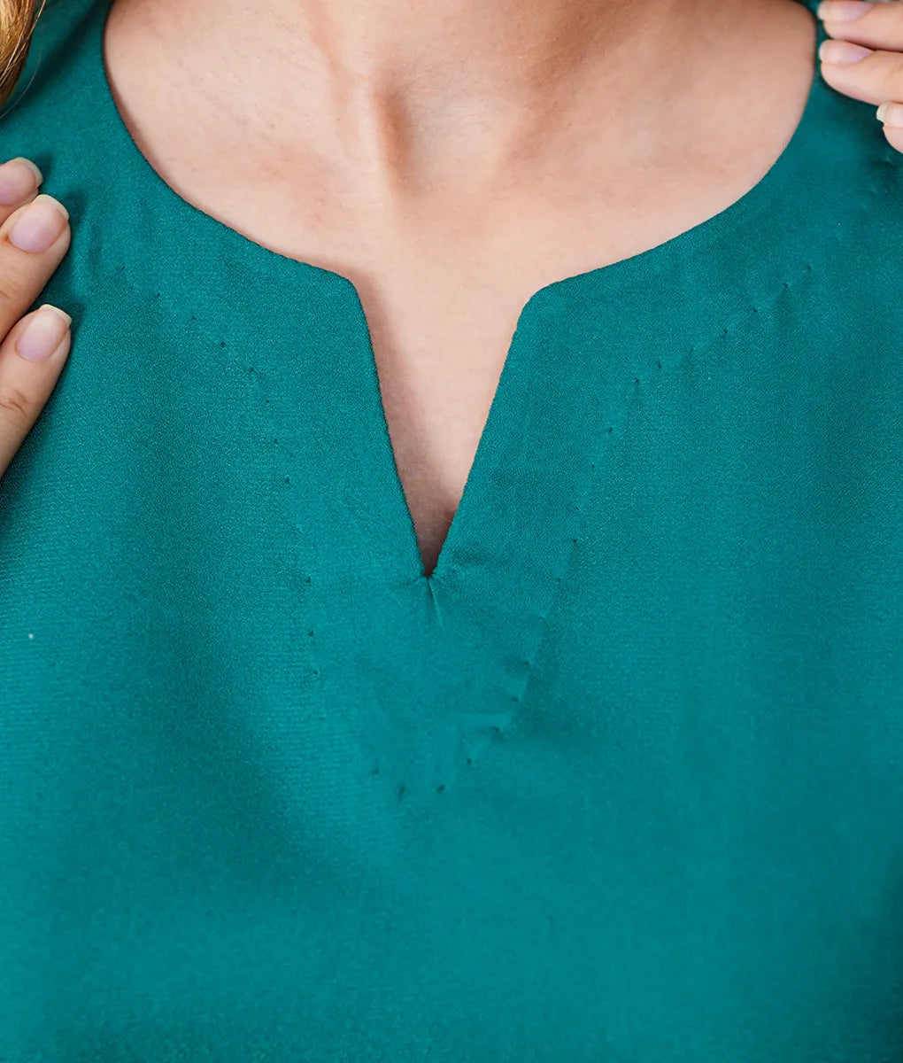 Solid Green Minimalist Co-Ord Set by Winara