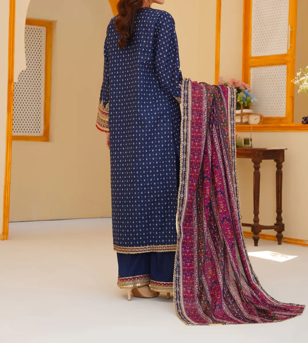 Stitched Embroidered Lawn Suit by Winara