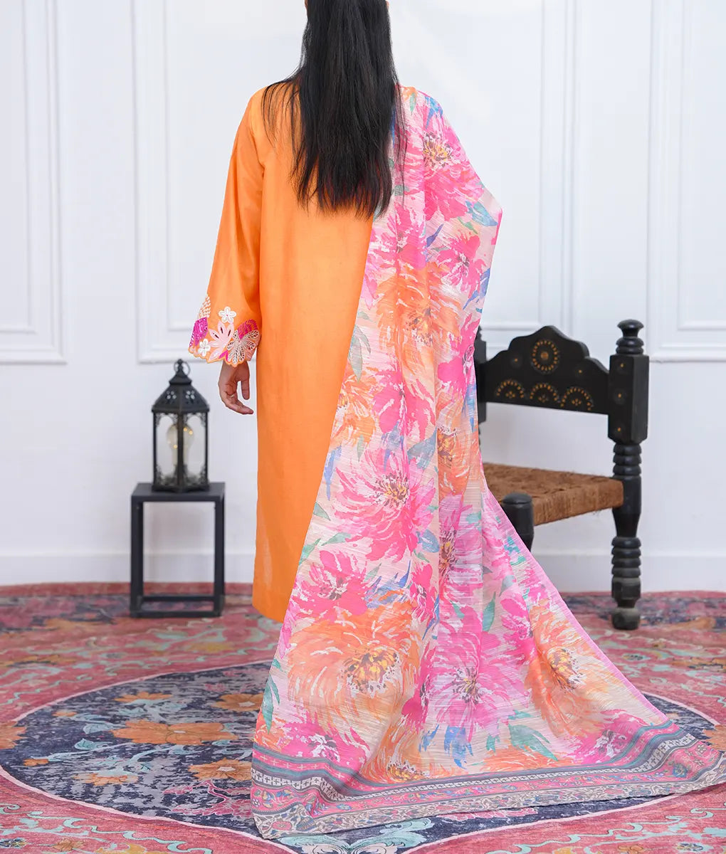 Warm Sunrise Embroidered Ensemble by Winara