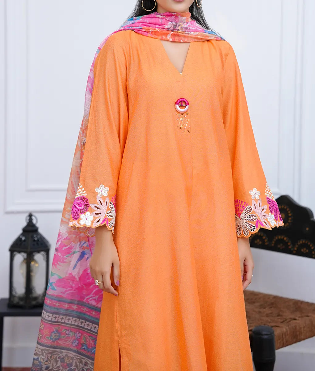 Warm Sunrise Embroidered Ensemble by Winara