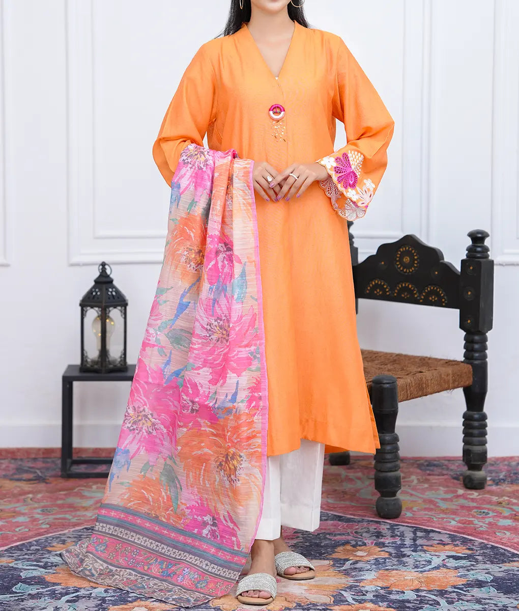 Warm Sunrise Embroidered Ensemble by Winara